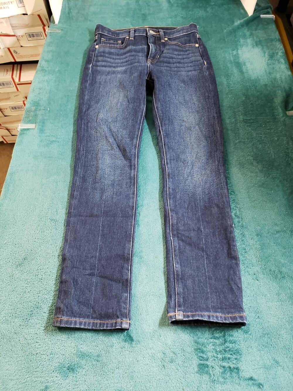 Banana Republic Jeans Size 25 Women Blue Pants Stretch Ladies High Rise Slim